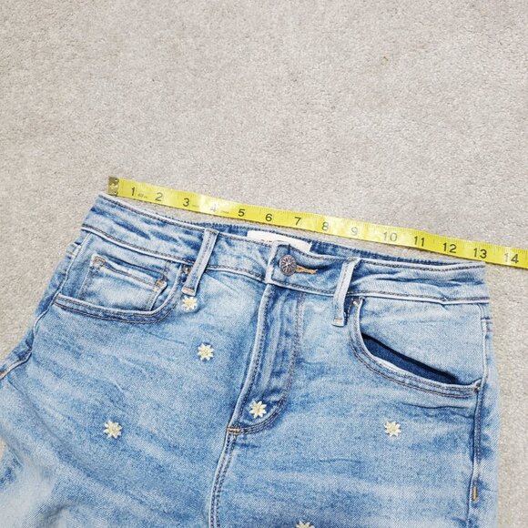 DRIFTWOOD Gizelle Dizzy Daisy Embroidered Jeans 26" Ankle Mid-Rise Women's 24 - Picture 11 of 13